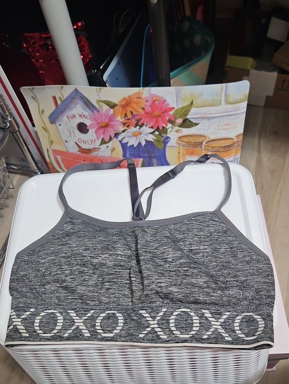 Sports BRA GRAY WHITE XOXO Brand Size Small
